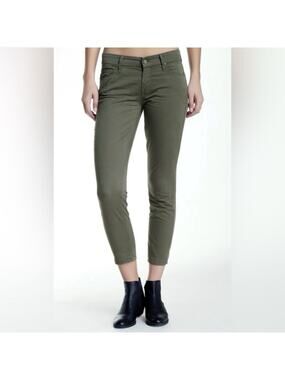 Mother The Looker Crop Chino Twill Pants Island Feever Green Slim Fit Womens 26
